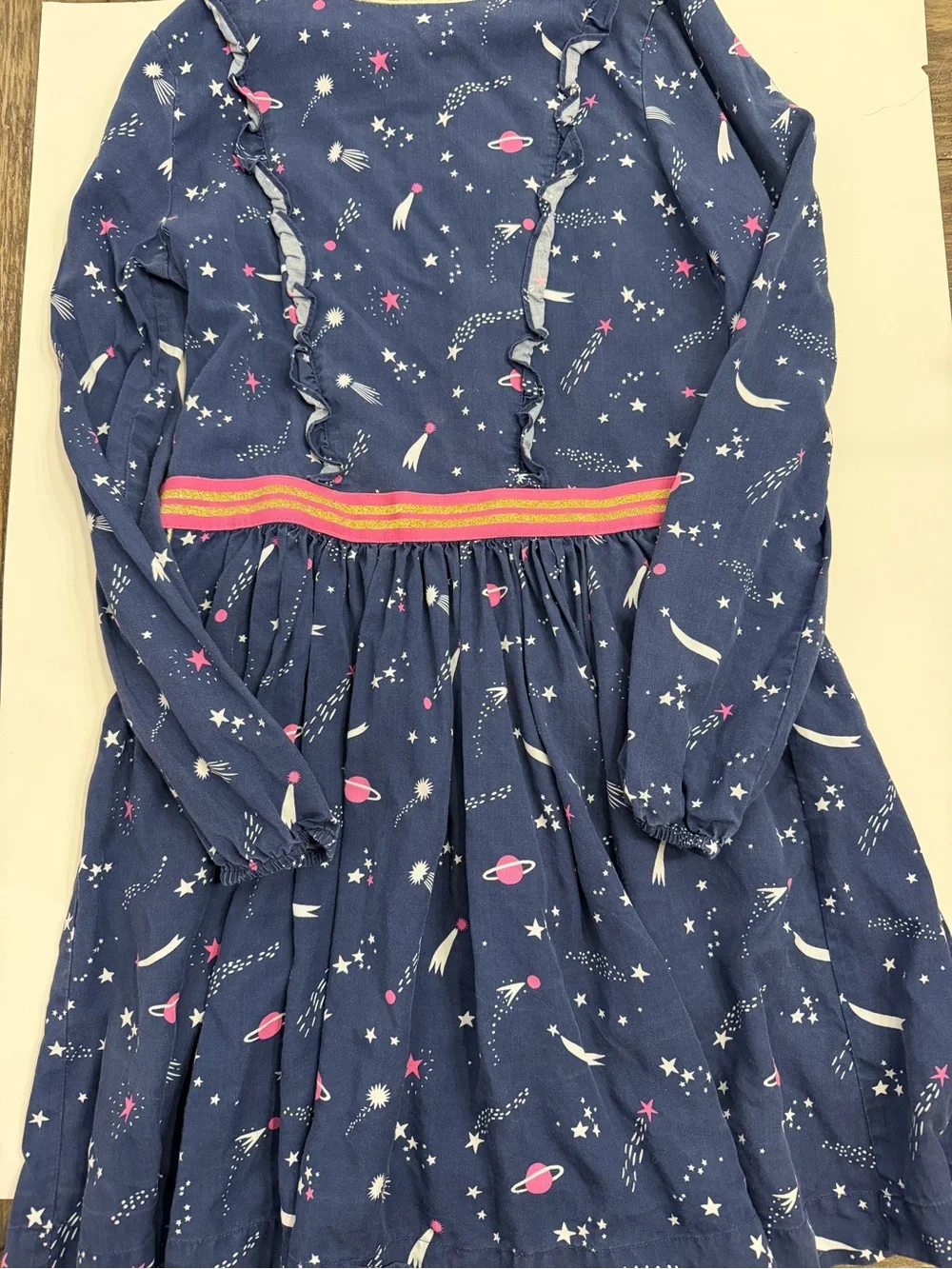Mini Boden space print long sleeve dress size 11/12